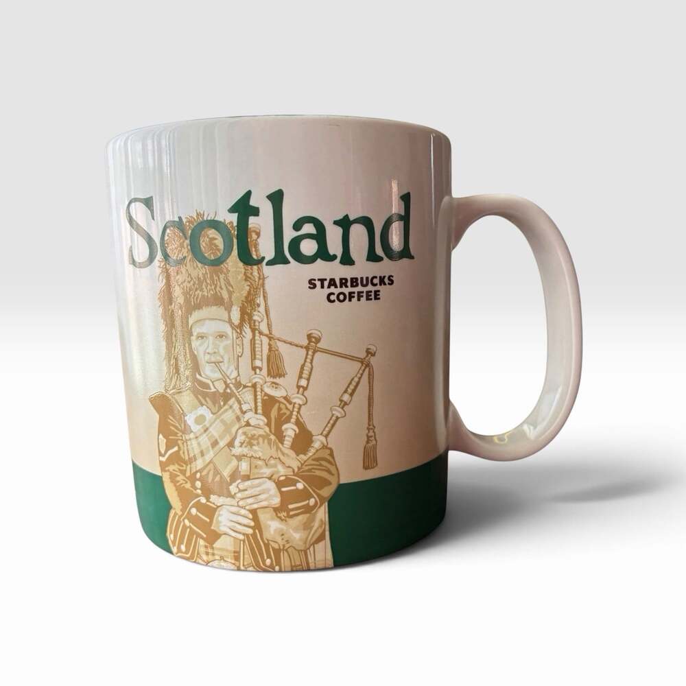 Starbucks Scotland Global Icon Collector Series Mug 16 oz Bagpiper Coffee Cup